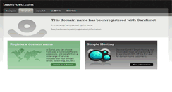 Desktop Screenshot of bases-geo.com